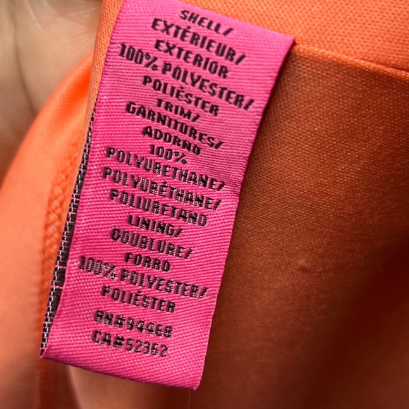 Vintage Betsy Johnson solid bright orange Peach knee Length Dress 12 - Picture 3 of 8